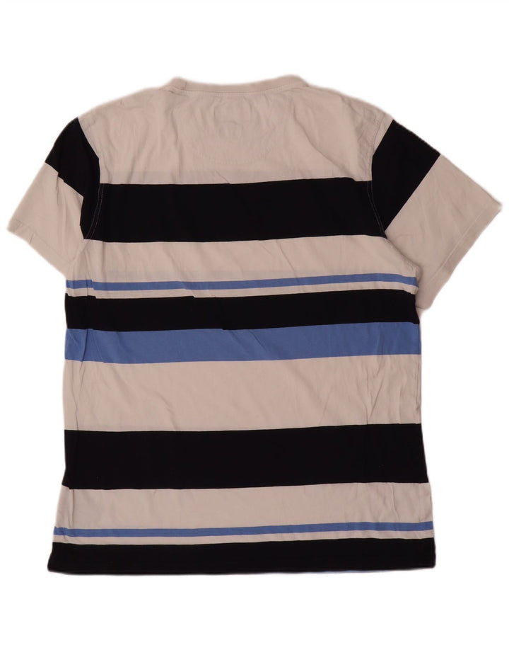 Barbour Herre T-shirt Top Stor hvid stribet bomuld