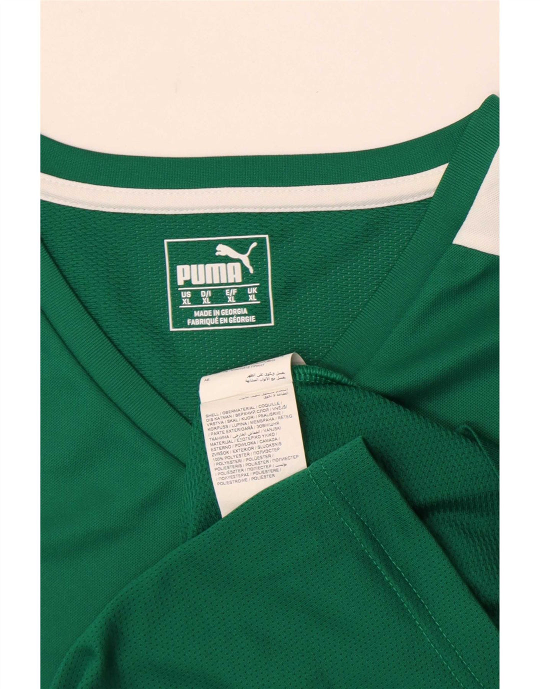 Puma Herre T-Shirt Top XL Grøn Colourblock Polyester