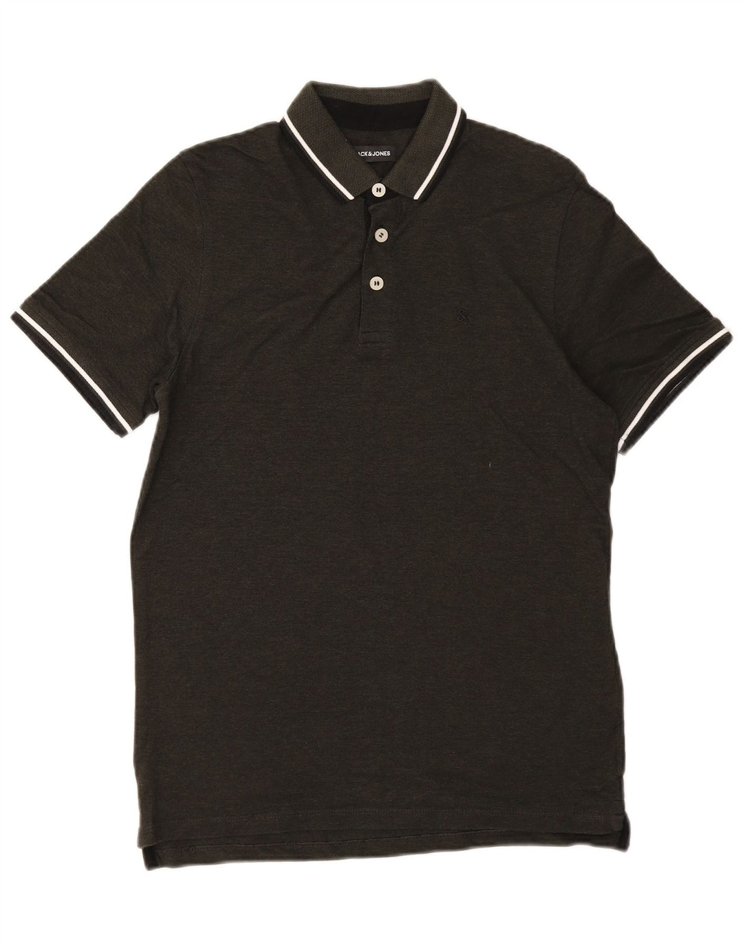 JACK & JONES Poloshirt til mænd mellemgrøn stribet bomuld