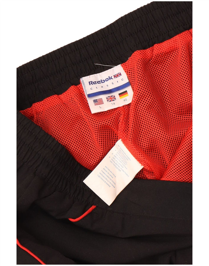 Reebok Træningsdragtsbukser til kvinder UK 14 Stor sort polyester