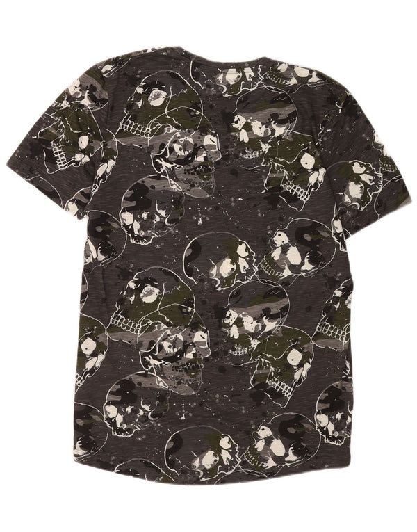 Jack & Jones Herre Slim Fit Grafisk T-Shirt Top XL Grå Gothic