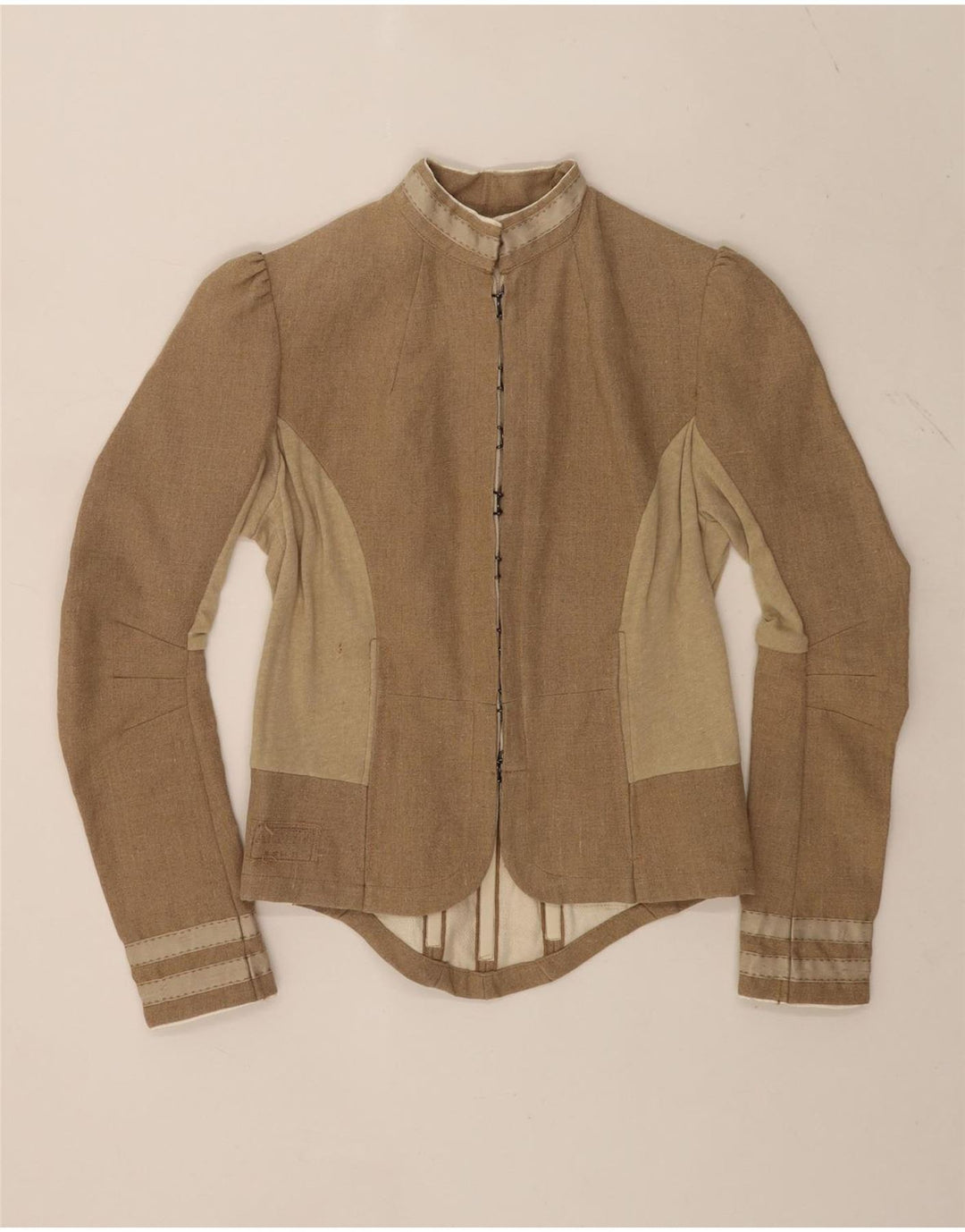 Denham Dame Trachten Blazer Jacket UK 14 Medium Beige Colourblock