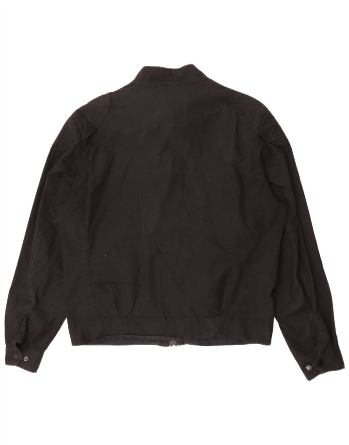 Barbour Herre vokset bomuldsjakke UK 38 Medium Sort bomuld