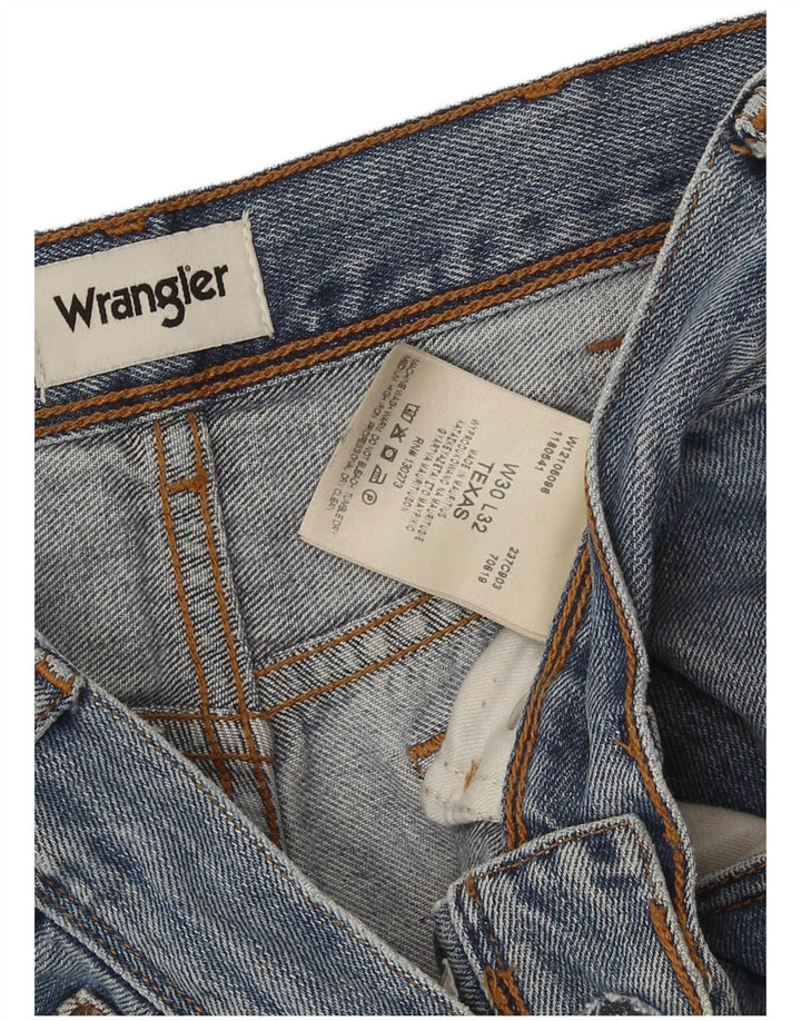 Wrangler Herre Texas Straight Jeans W30 L32 Blå Bomuld