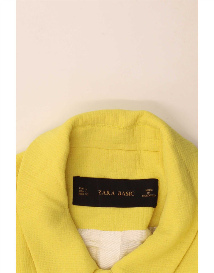 Zara Dame Blazer Jacket UK 14 Stor Gul