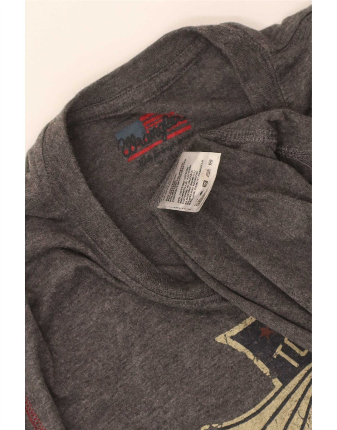 Wrangler Herre Grafisk T-Shirt Top XL Grå Polyester