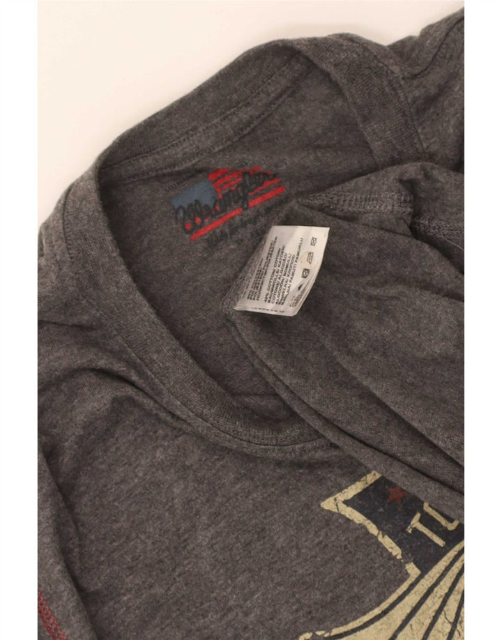 Wrangler Herre Grafisk T-Shirt Top XL Grå Polyester