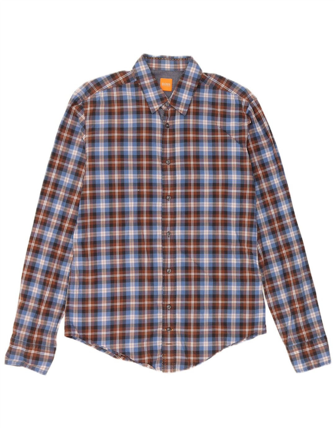 HUGO BOSS Herreskjorte Medium Blue Ternet Bomuld