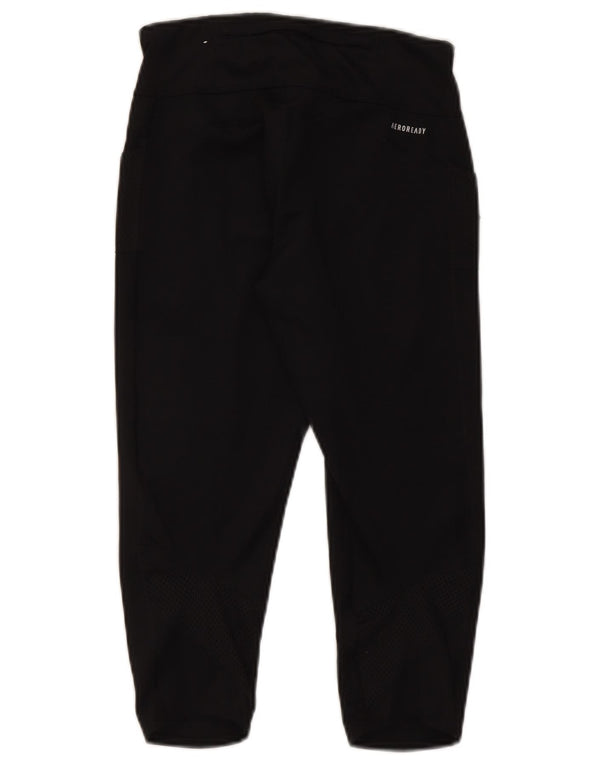 Adidas Dame Aeroready Capri Leggings UK 8/10 Small Black Polyester