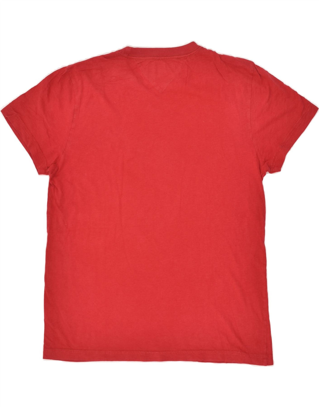 TOMMY HILFIGER Mens Graphic T-Shirt Top Medium Red Cotton Vintage Tommy Hilfiger and Second-Hand Tommy Hilfiger from Messina Hembry 