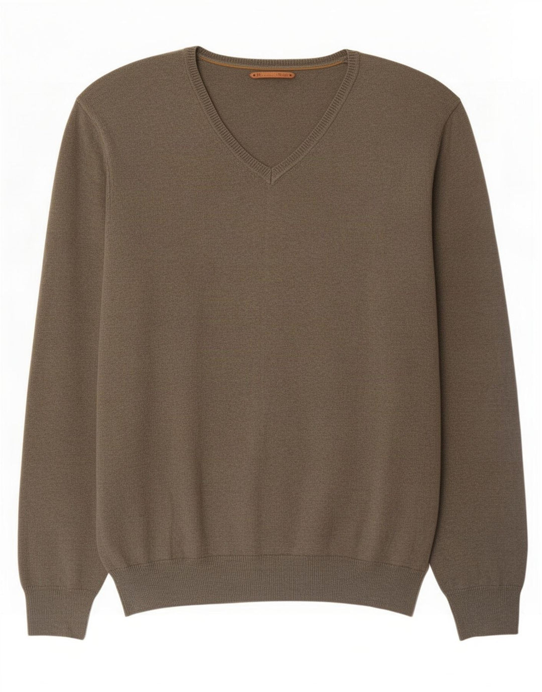 Massimo Dutti Herre V-hals sweater Stor Khaki