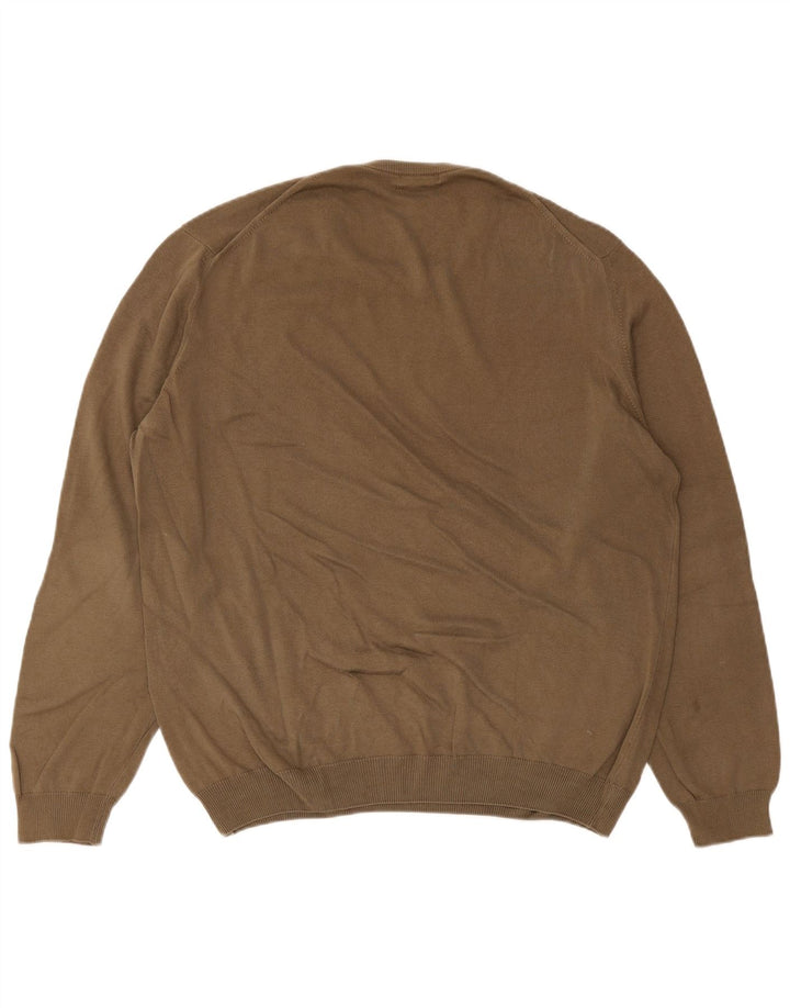 MASSIMO DUTTI Herre sweater med rund hals XL brun bomuld