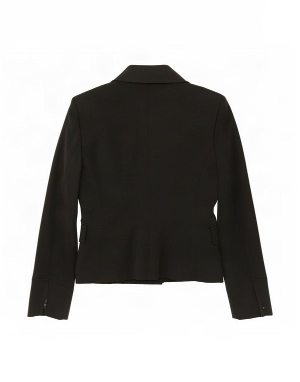 Mariella Rosati Dame 2 Button Blazer Jacket UK 10 Small Black Polyester