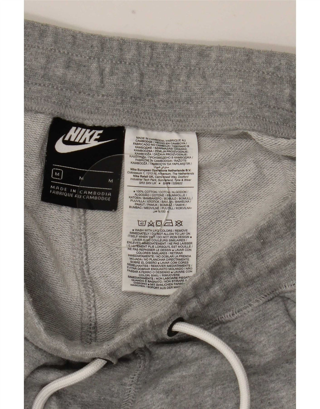 Nike grafiske sportsshorts til mænd mellemgrå flækket bomuld