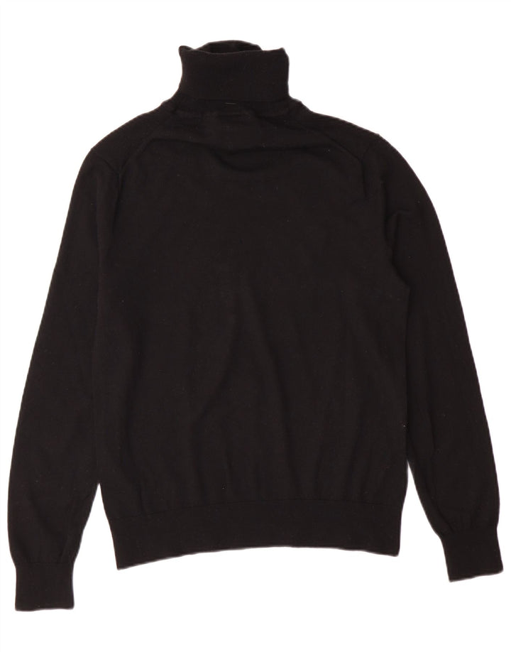 Armani Exchange Herre Roll Neck Jumper Sweater Small Black Virgin Wool