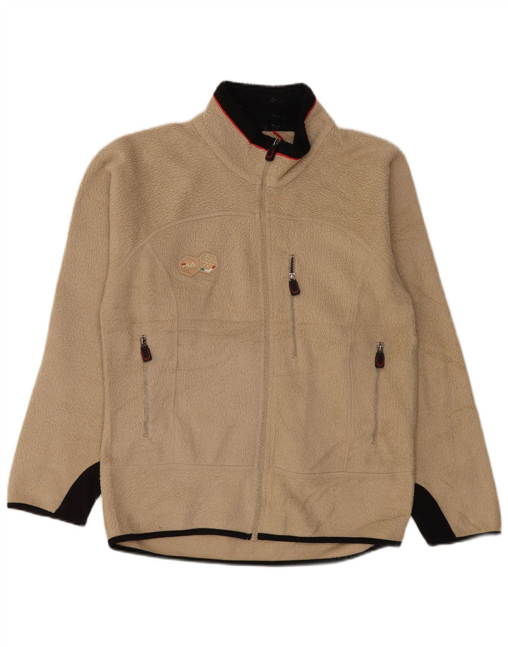 FILA Fleecejakke til mænd UK 38 Medium Beige Colourblock