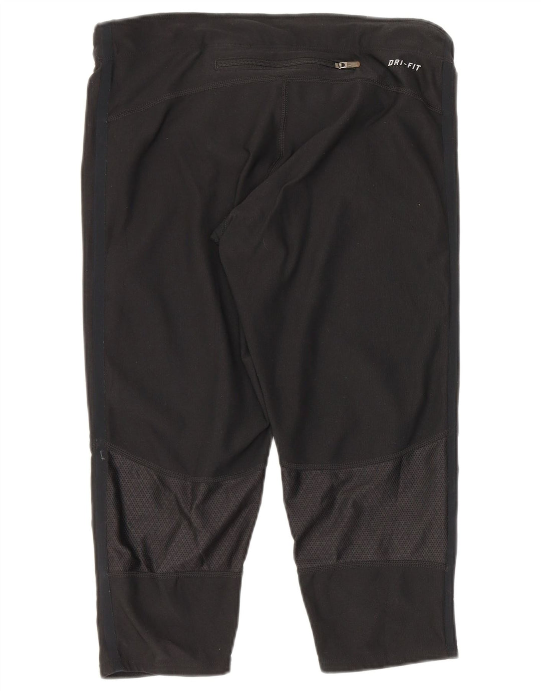 Nike Dame Capri Leggings UK 8 Small Black Spotted Polyester