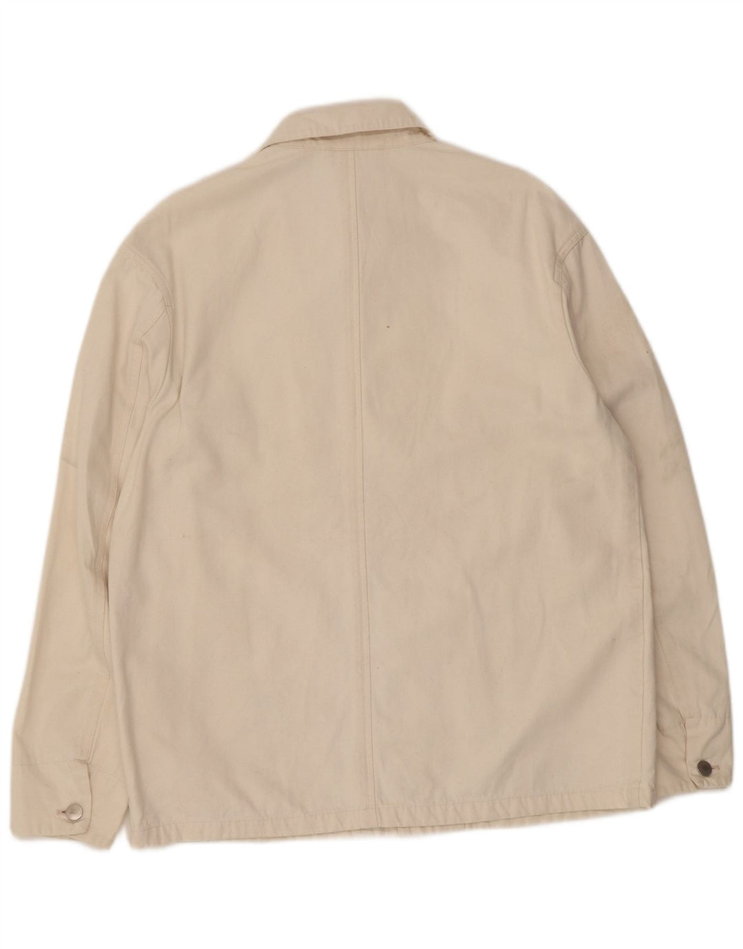 Zara Herre Utility Jacket UK 40 Large Beige Cotton