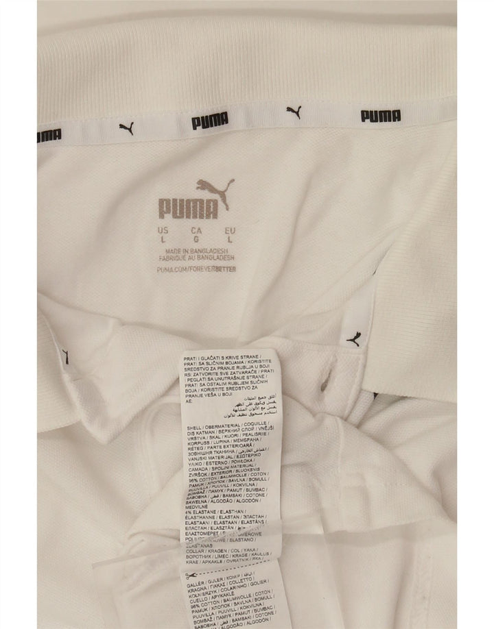 PUMA Poloskjorte til mænd Stor hvid bomuld