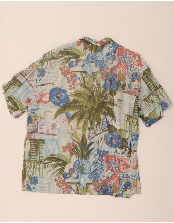 Ciao Kortærmet Herreskjorte XL Multifarvet Floral Viscose