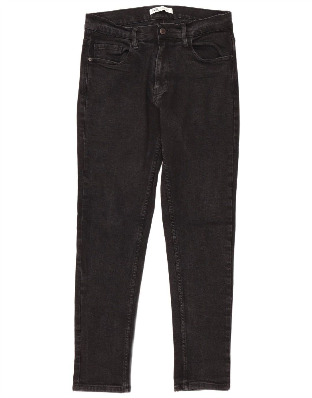 Zara Herre Slim Jeans EU 44 Large W34 L30 Sort Bomuld