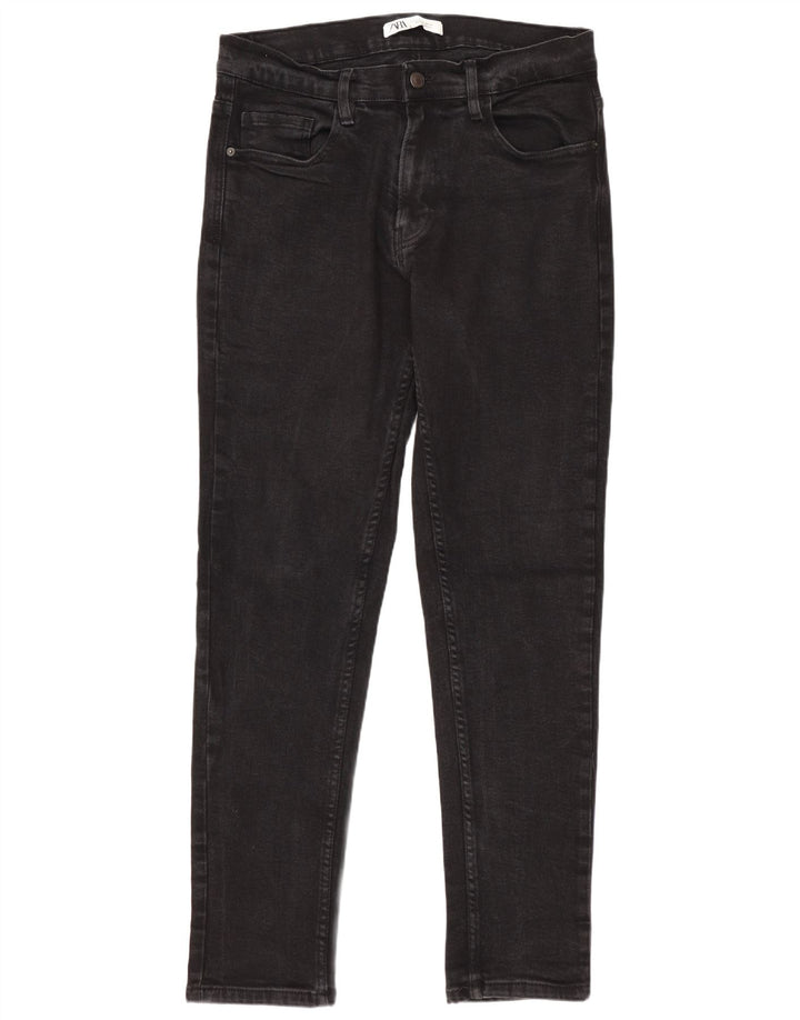 Zara Herre Slim Jeans EU 44 Large W34 L30 Sort Bomuld
