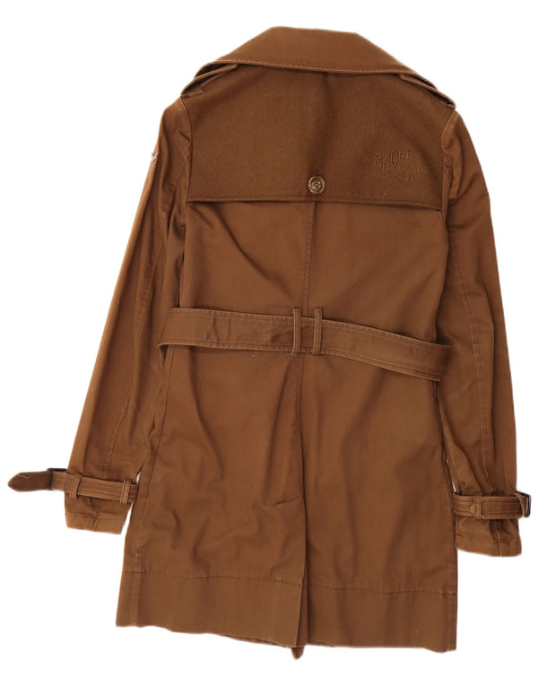 SUPERDRY Trench Coat til kvinder UK 6 XS Brun Bomuld