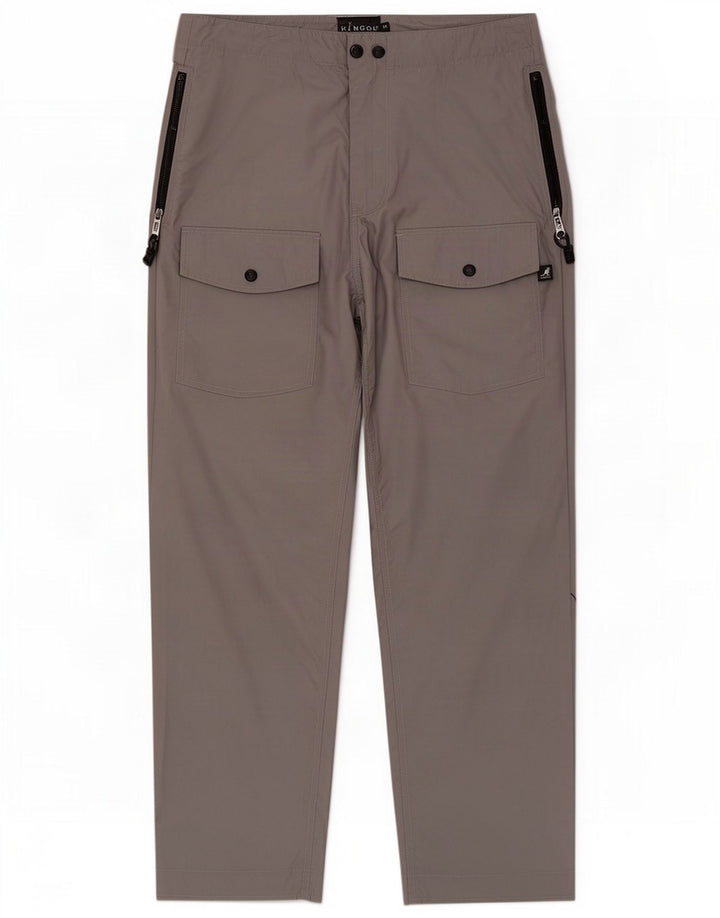 Kangol Herre Straight Cargo Bukser Medium W32 L30 Grå Polyester
