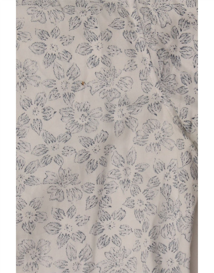 Ted Baker Herreskjorte str. 3 Medium Hvid Blomsterbomuld