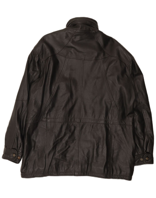 Shelter Bay Herre læderfrakke UK 42 XL Sort