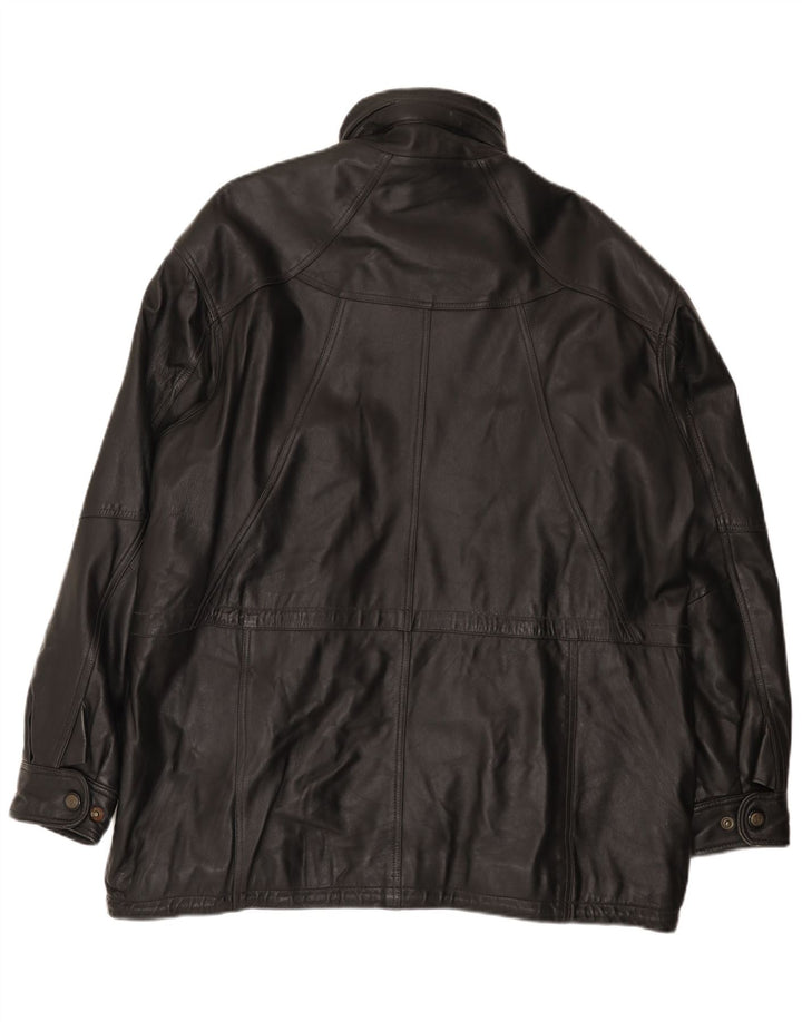 Shelter Bay Herre læderfrakke UK 42 XL Sort