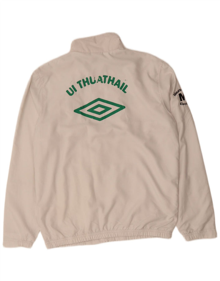 UMBRO Mens Graphic Tracksuit Top Jacket Medium White Polyester