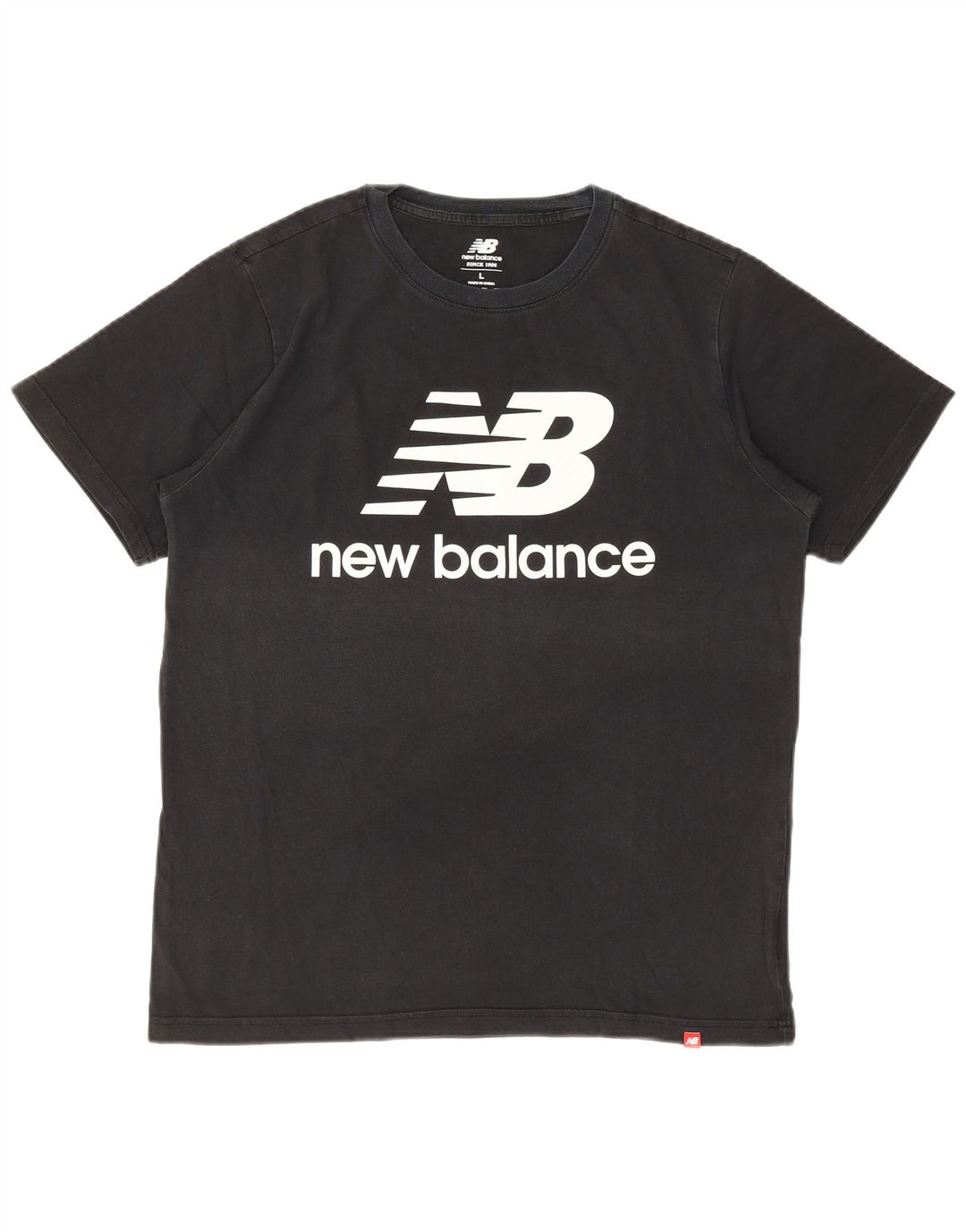 NEW BALANCE Herre Grafisk T-Shirt Top Stor Sort