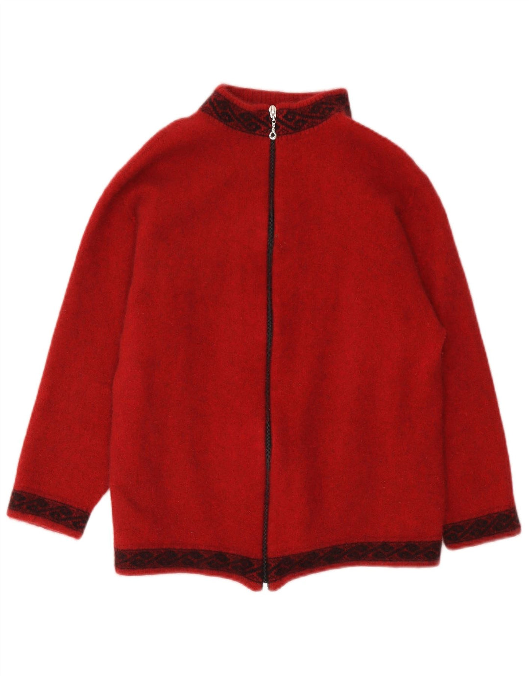 Lothlorian Dame Cardigan Sweater UK 18 XL Rød Geometrisk
