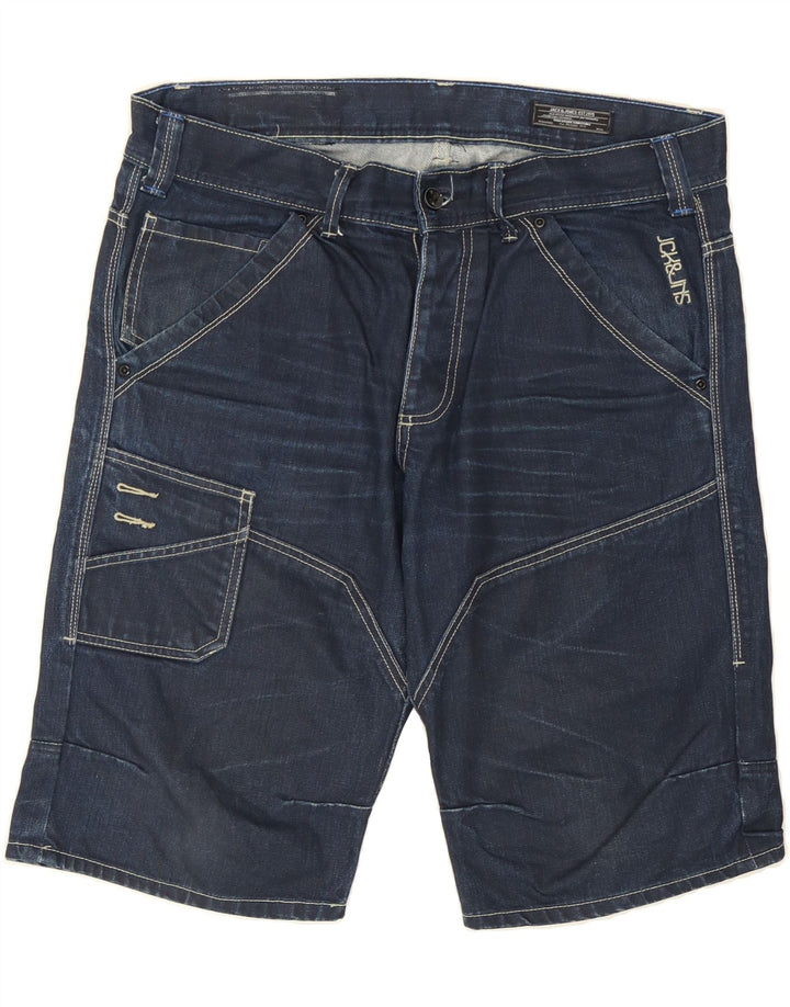 JACK & JONES Mens Denim Shorts W36 Large Navy Blue Vintage Jack & Jones and Second-Hand Jack & Jones from Messina Hembry 