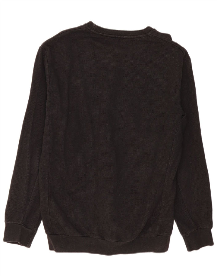Zara Herre Sweatshirt Jumper Stor Sort Bomuld
