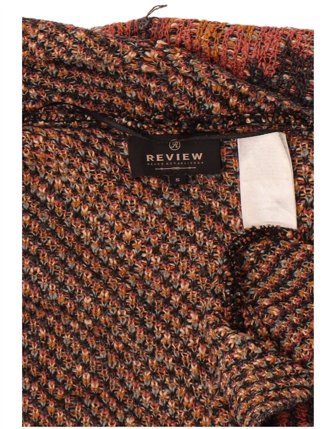 Anmeldelse Dame Asymmetrisk Cardigan Sweater UK 10 Small Multicolored Aztec