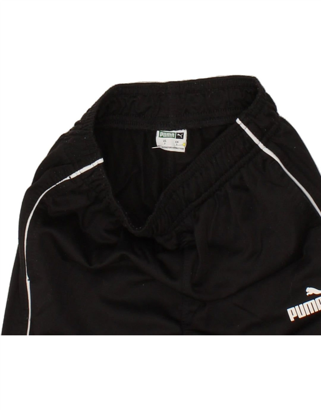 PUMA Boys Tracksuit Trousers Joggers 6-7 Years  Black Polyester Vintage Puma and Second-Hand Puma from Messina Hembry 