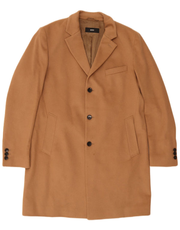 Hugo Boss Herre Overfrakke EU 56 3XL Beige Cashmere
