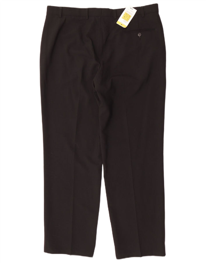 Marks & Spencer Straight Chino-bukser til mænd W38 L31 Sort polyester