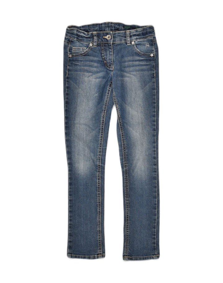BENETTON Girls Slim Jeans 13-14 Years Large W24 L24 Navy Blue | Vintage Benetton | Thrift | Second-Hand Benetton | Used Clothing | Messina Hembry 