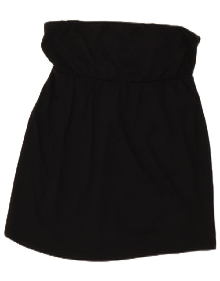 Benetton Womens Crop stropløs top UK 8 Small Black