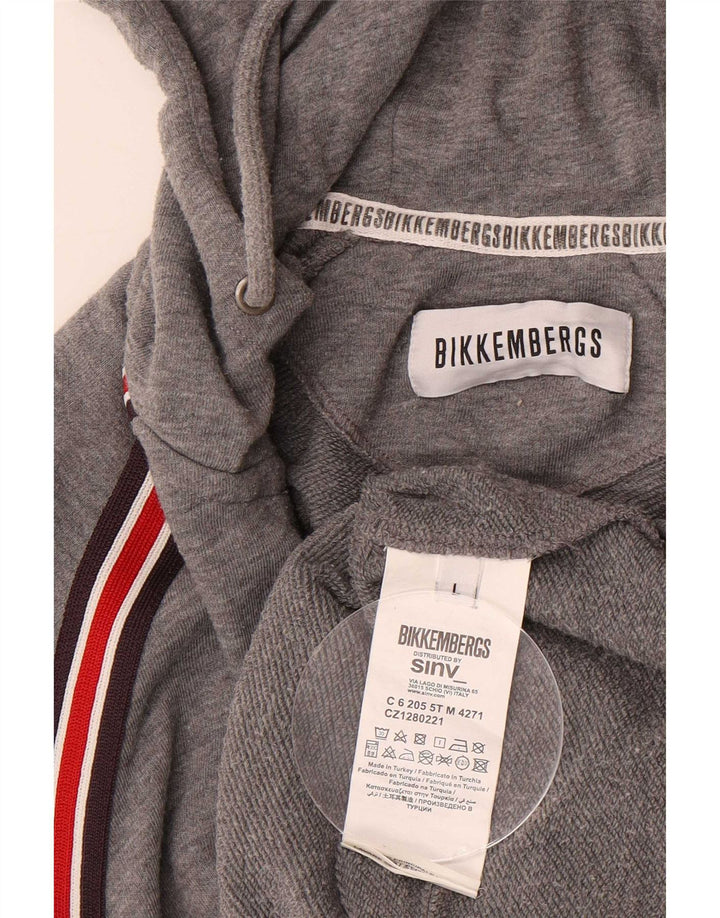 Bikkembergs Hættetrøje med lynlås til mænd Large Grå Polyester