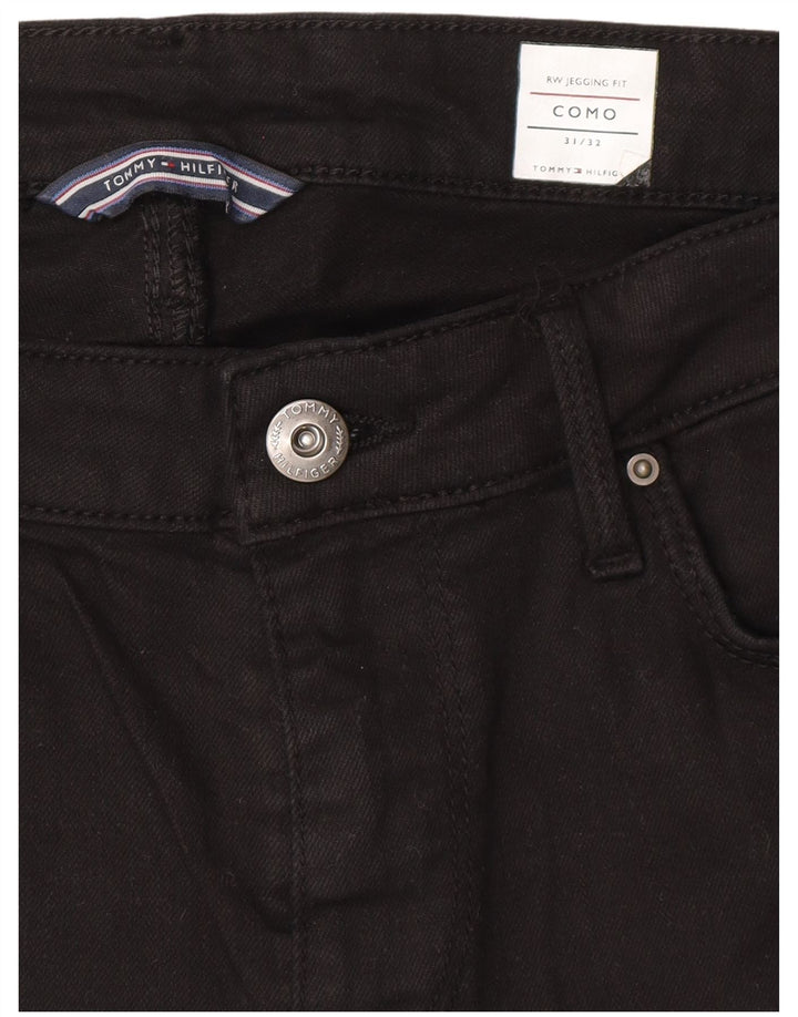 Tommy Hilfiger Dame Como Jegging Jeans W31 L32 Sort Bomuld