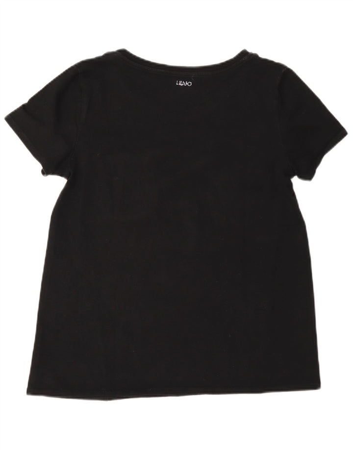 Liu Jo T-Shirt Top UK 12 Medium Navy Blue Colourblock