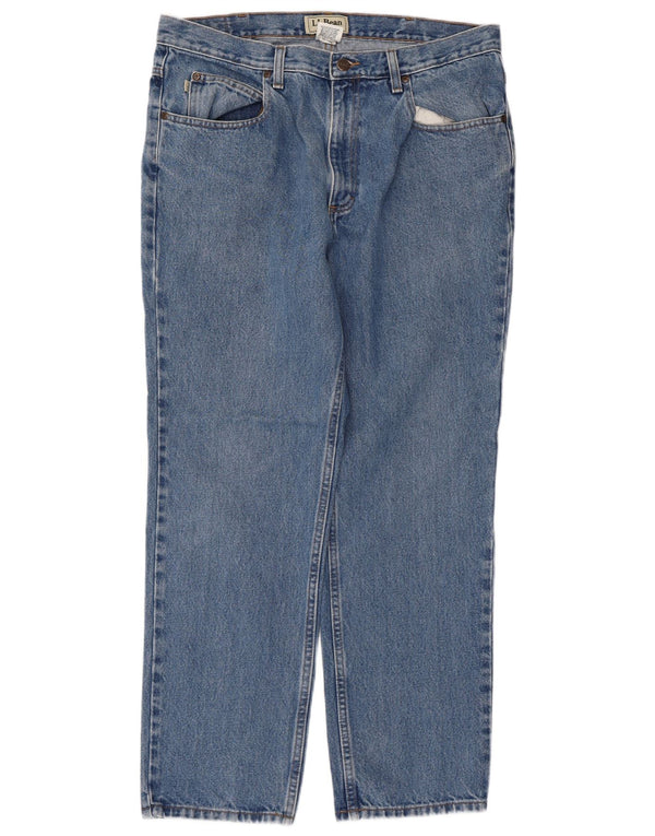 L.L.Bean Herre Classic Fit Straight Jeans W36 L30 Blå Bomuld