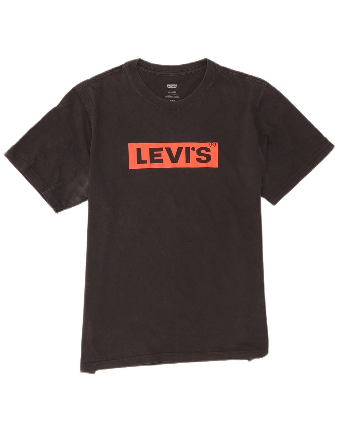 Levi's Herre Relaxed Fit Grafisk T-shirt Top Medium Sort Bomuld