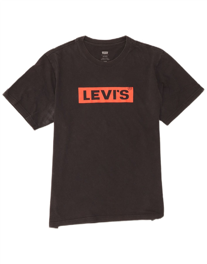 Levi's Herre Relaxed Fit Grafisk T-shirt Top Medium Sort Bomuld
