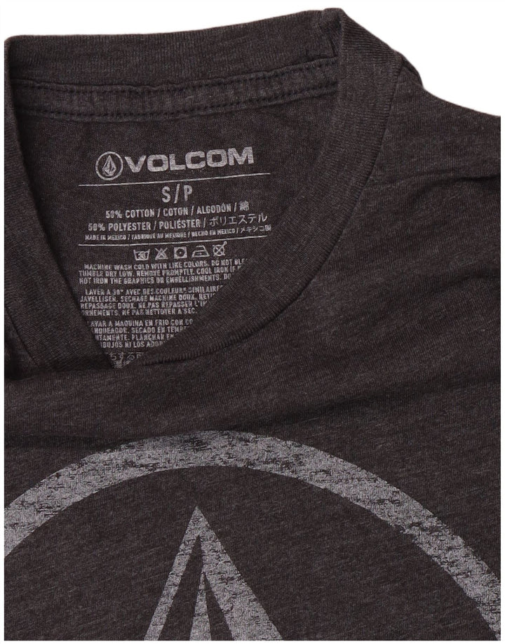 Volcom Herre Grafisk T-Shirt Top Lille Grå Bomuld