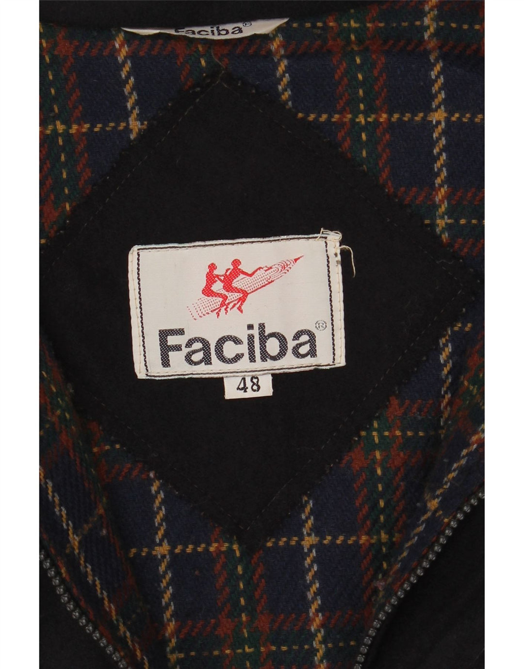 Faciba Herre Windbreaker Jacket IT 48 Medium Marineblå Uld